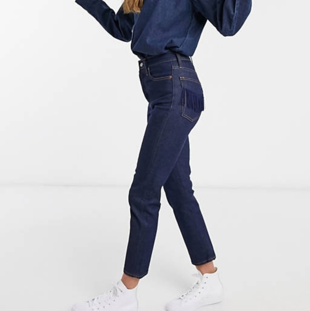 Levi's Wedgie High Waist Crop Straight Leg Jeans in No Mans Land size 27 NWT